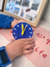 博教（BOJIAO）【全网低价】钟表模型小学生数学一二年级时钟儿童教学学具学习认识时间 蓝色钟表24小时三针联动 实拍图