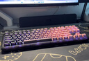 狼蛛（AULA）F87ProV2客制化无线机械键盘电竞游戏专用  蓝牙/2.4G/有线三模连接gasket全键热插拔办公键盘87键 F87ProV2超神版【流星轴】黑莓粉侧刻 实拍图