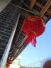 梦多福灯笼大门阳台挂的2026大红灯笼春节新年结婚婚礼装饰led灯植绒布 平安珠100#+LED光源【流苏福字】 一对装 实拍图