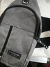 运动跑步包男休闲斜挎包手机包防泼水健身包女单肩包 灰色 实拍图