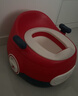 日康（rikang）儿童马桶 宝宝坐便器便盆加高前挡 PU软垫三合一功能 红色X2004-9 实拍图