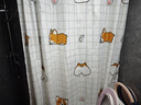 访客 浴帘 优质涤纶加厚免打孔浴室防水隔断帘 柯基款1.8-2米带挂环 实拍图