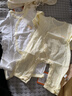 贝瑞加（Babyprints）新生儿连体衣2件装婴儿纯棉内衣薄款四季爬服柔软宝宝哈衣 黄52 实拍图