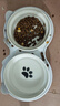 licheers猫碗陶瓷猫粮双碗斜口不黑下巴宠物幼猫咪吃饭食盆喝水喂食一体 实拍图