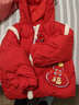 巴拉巴拉童装儿童羽绒服男童女童2025新款春装拜年服红色婴儿外套国风加厚 实拍图