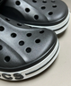 卡骆驰（CROCS）洞洞鞋贝雅卡骆班轻便耐磨一脚蹬休闲鞋|205089 黑色/白色-066 44 (280mm) 晒单实拍图