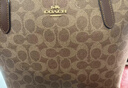 蔻驰（COACH）【品牌直供】女士大号单肩手提托特包棕黄拼棕色CBT20情人节礼物 实拍图