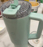 小米吸管保温杯 大容量冰霸杯 巨无霸水杯 316L不锈钢保冷杯 1L青柠绿 实拍图