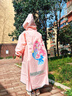 牧萌儿童雨衣带书包位男童女童女孩加长全身学生雨披 粉美人鱼 2XL 实拍图