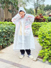 牧萌（moremerry）儿童雨衣男女童学生上学带书包位雨披 淘气熊 2XL  实拍图