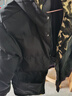 啄木鸟户外运动棉服男冬季新款加棉保暖外套男防风连帽羽面包绒上衣服男 黑色 2XL （建议135-160斤） 实拍图