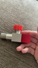 潜水艇（Submarine）F302黄铜加厚三角阀八字阀陶瓷阀芯  国标4分（红色） 实拍图
