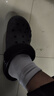 卡骆驰（CROCS）秋冬洞洞鞋贝雅暖绒暖棉休闲一脚蹬花园鞋|206633 黑/黑-060 (建议买大一码) 40 (250mm) 实拍图