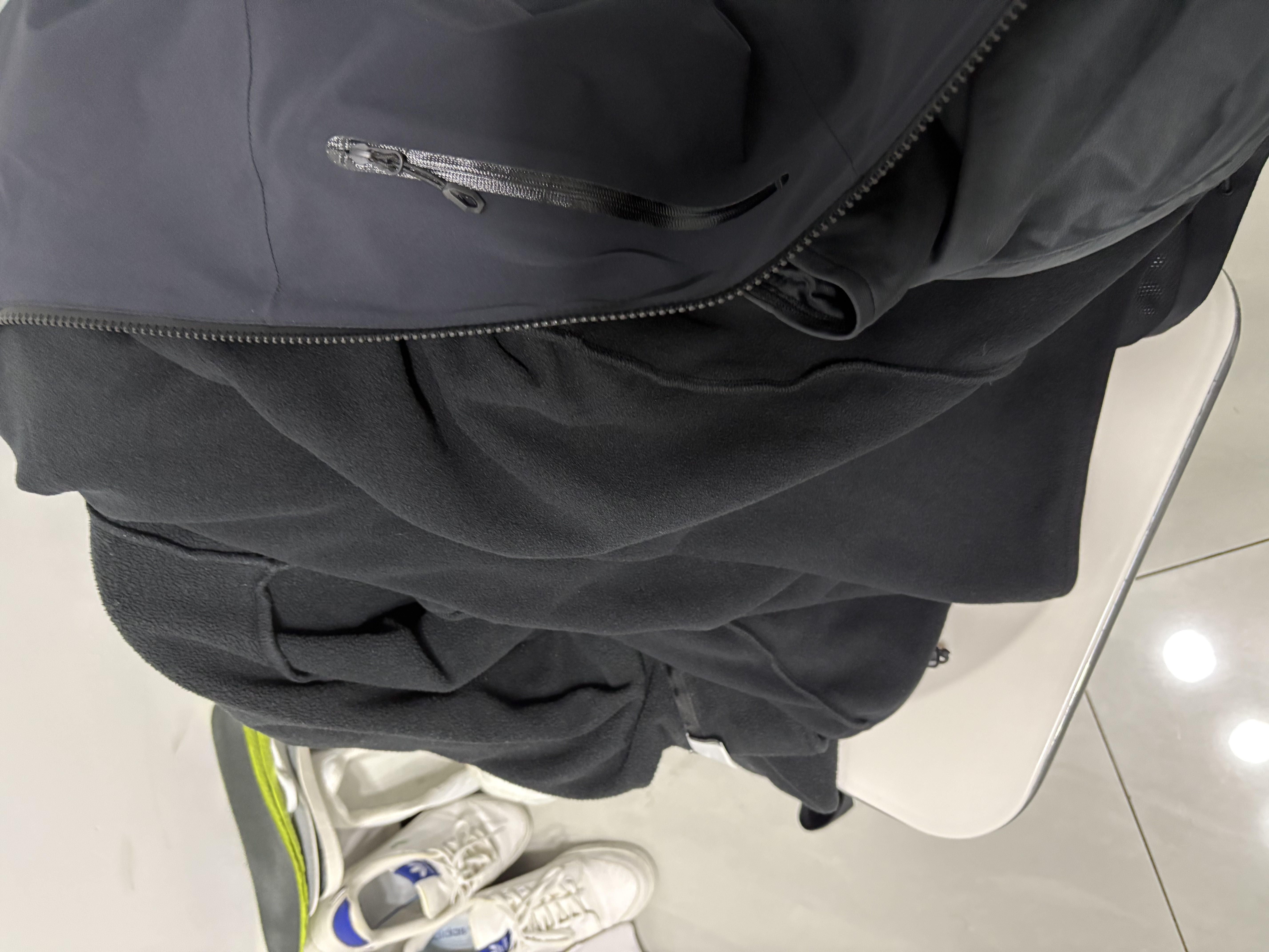 京东京造冲锋衣男三合一抓绒内胆外套夹克女秋季新款防水  黑色 XL 实拍图