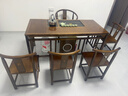 万象柏实木茶桌椅组合客厅功夫茶台茶几小户型家用套装一体阳台泡茶桌子 1.6米明月桌+1围椅+4月牙椅【送电磁炉茶具】 实拍图