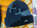 南极人毛线帽男保暖针织护耳冬加绒加厚包头套围脖帽子女N18M2519 黑色 实拍图