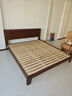 源氏木语全实木床北欧风小户型卧室家具橡木床现代简约主卧1.5m1.8m双人床 【5】橡木胡桃色低铺夜光床直靠【橡木】 1800mm*2000mm  框架结构 实拍图