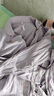 红豆睡衣女纯棉长袖套装全棉家居服纯色翻领开衫情侣睡衣 梦幻紫170 实拍图