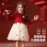 ASK JUNIOR【新年装】女童连衣裙25冬季新品保暖毛衣时尚拼接网纱连衣裙小童 实拍图