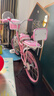 紫榕 儿童自行车女孩单车3-8岁公主款脚踏车男女宝宝小孩童车 公主粉【京仓直发】闪轮护具套装 18寸 适合110-130cm 实拍图