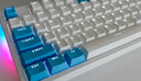 雷柏（Rapoo） V500PRO白蓝升级款 104键有线背光机械键盘 PBT双色键帽电脑办公游戏全键无冲可编程键盘 茶轴 实拍图