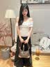 法国新品2026夏季新款百搭奢侈品真皮邮差包斜挎单肩包通勤牛角包 黄色(专柜礼盒包装） 实拍图