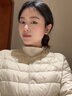 优衣库女装高级轻型羽绒便携式茄克/轻暖便携排骨羽绒478575 478575/30浅米色 S 实拍图