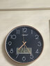 康巴丝（Compas）客厅钟表万年历石英钟表挂墙时钟日历挂钟 C3219AY墨绿色 35cm 实拍图