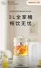 九阳（Joyoung）养生壶3L大容量 水龙头花茶桶养生烧水壶 玻璃煮茶器316食品级炖煮一体恒温电热水壶K30D-WY606 实拍图