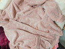 芬腾睡衣女【加厚暖绒】秋冬季少女感保暖翻领开衫长袖家居服套装 虾粉 XL 实拍图