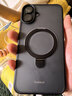 倍思支点壳【自带支架】适用iphone16plus手机壳苹果16plus保护套磁吸支架磨砂防摔MagSafe磁吸充电 实拍图