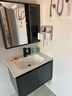 艺昕浴室柜陶瓷一体盆卫生间洗手盆洗脸盆柜组合智能镜套装洗漱洗手台 70CM轻奢灰标准款+全套配件 实拍图