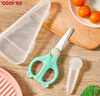 COOKSS 婴儿陶瓷辅食剪刀儿童手动陶瓷食物剪研磨器宝宝辅食工具带便蓝 实拍图
