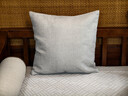 洁丽雅抱枕 纯色亚麻枕 办公室靠垫床头沙发靠背可拆洗 45*45cm 银米灰 实拍图