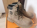 苏系男士马丁靴男款2025秋冬季新款透气高帮工装男靴英伦风真皮雪地靴 卡其色【二层猪皮高品质】 42 男码（尺码偏大建议小一码） 实拍图