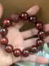 月印百川高密小叶紫檀貔貅手串男士木饰佛珠手链约18mm 实拍图