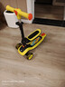 babycare儿童滑板车2-6岁二合一折叠童车重力转向宝宝可坐生日礼物 洛克黄 实拍图