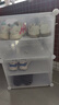 安尔雅超薄鞋柜门口简易鞋架玄关多层防尘收纳架树脂组装柜 单列四层白 实拍图