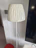 乐珊北欧简约节能布艺落地灯客厅书房酒店卧室床头装饰台灯落地立式灯 米黄色灯罩+三色变光12W+白杆 实拍图