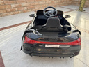 星辰皓奥迪儿童电动车四驱汽车遥控四轮宝宝玩具车可坐人童车RSGT 黑色+四驱+遥控+摇摆+皮座+软轮 实拍图