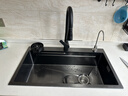 东鹏（DONGPENG）厨房水槽304不锈钢小米粒压纹厨房大单槽洗菜盆洗手盆DP6黑色8045 实拍图