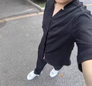 法曼斯奢侈高端品牌冰丝短袖t恤套装男夏季唐装汉服一套中国风大码男装 高档黑色【退换0运费】 薄款 夏季 M 建议【90-120斤】 实拍图