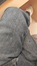 罗蒙牛仔裤男士直筒长裤新款秋季弹力休闲裤子男ZH7620黑灰色加绒33 实拍图