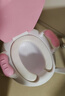 小哈伦儿童马桶坐便器宝宝婴儿小马桶折叠便携便盆带清洁袋 雨林绿 实拍图