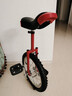 永彩独轮车儿童独轮车自行车成人独轮平衡车单轮车杂技车 红色16寸+打气筒+停车架+适合1.2-1.55米 实拍图