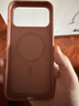 品胜适用iPhone17promax手机壳苹果17promax保护套升级科技布艺织物保护壳编织壳磁吸防摔保护套 褐色 实拍图