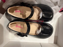 芭比儿童皮鞋单里亮面黑皮鞋女孩乐福鞋女童小皮鞋DA6057 黑色 38码 晒单实拍图