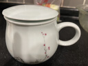 逸品春秋陶瓷泡茶杯办公室带盖过滤茶杯马克杯家用个人水杯纪念礼品定制 苹果杯（梅） 实拍图