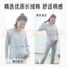 爱宝适月子服上衣秋冬哺乳衣纯棉横开口喂奶衣孕产妇家居服M327 蓝色L 实拍图
