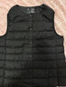 MUJI女式 轻量羽绒便携式 背心  黑色 M  实拍图